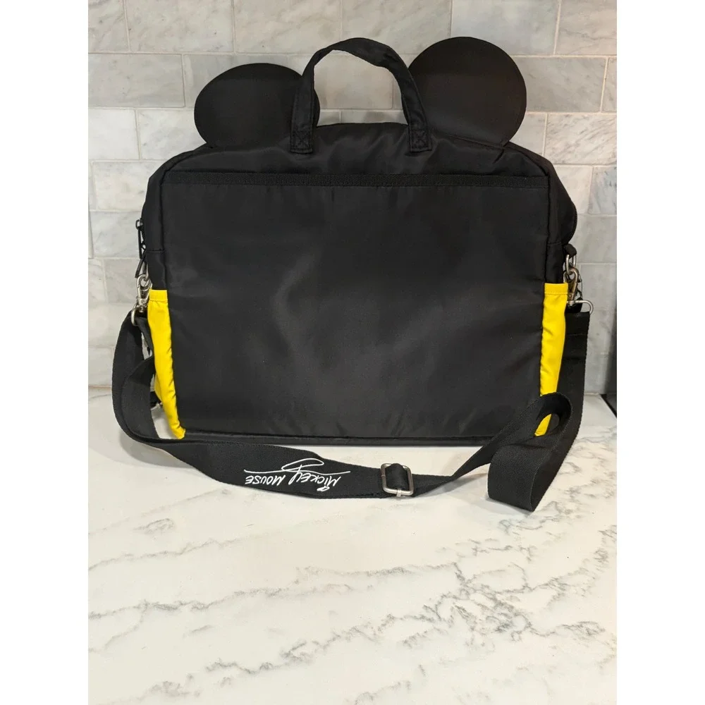Disney Parks Mickey Mouse Diaper Bag Messenger Changing Station Red Black Yellow
